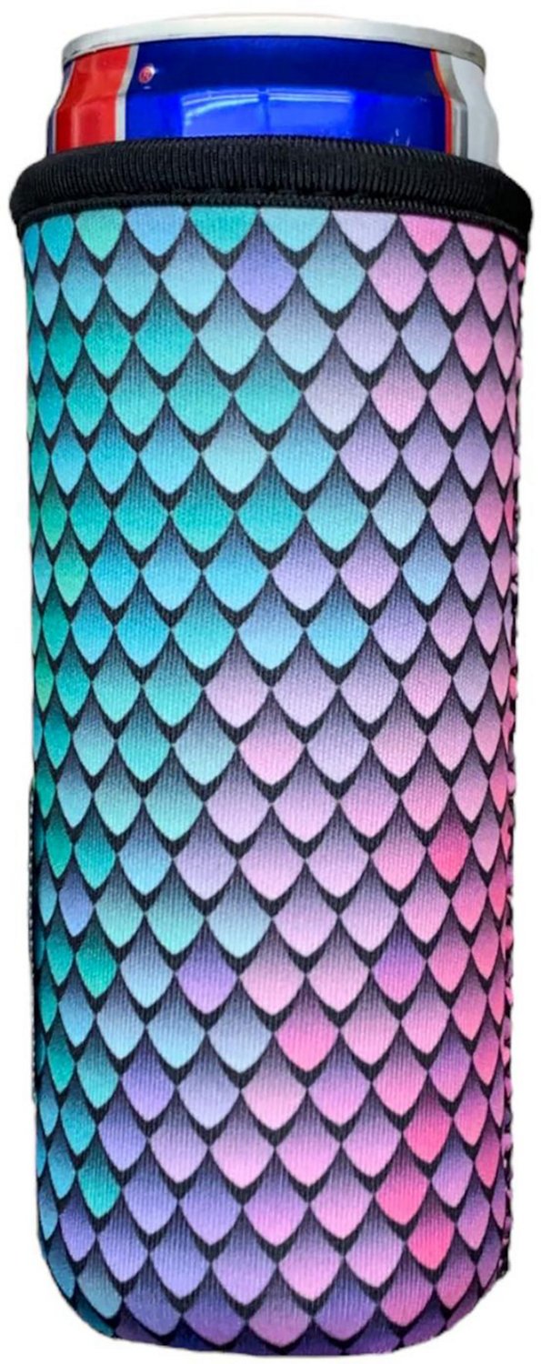 Lit Handlers Mermaid 12 oz Slim Can Cooler Sleeve