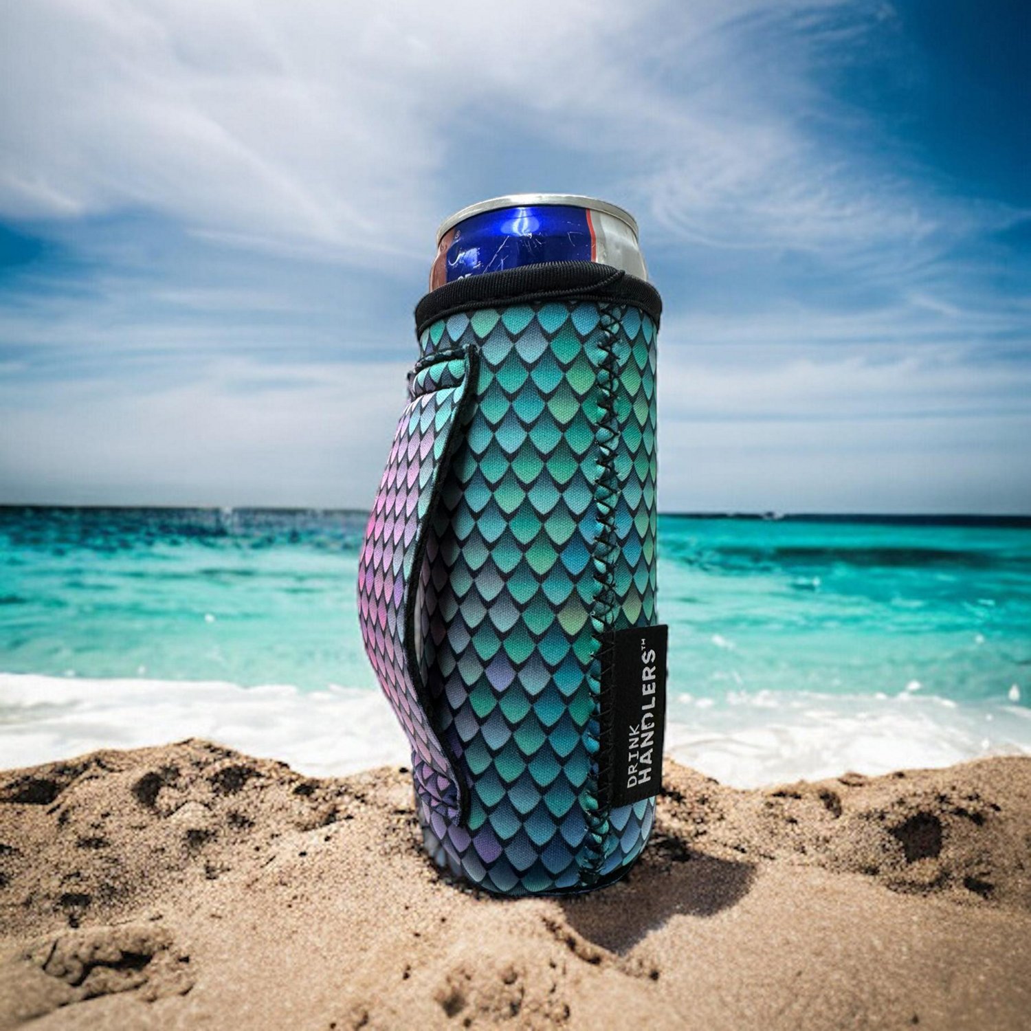 Lit Handlers Mermaid 12 oz Slim Can Cooler Sleeve                                                                                - view number 6