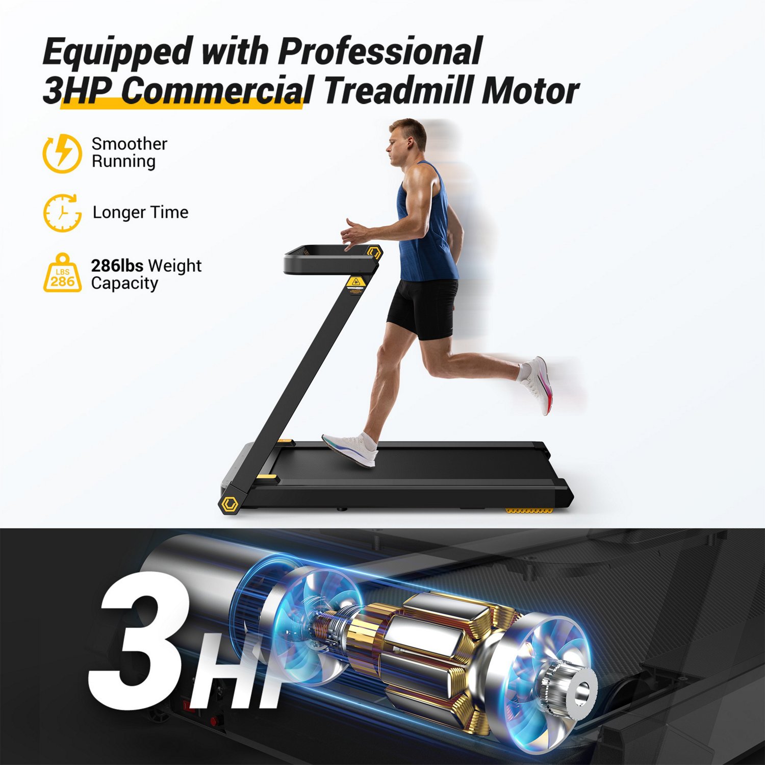 UREVO Strol 3-in-1 Foldable Treadmill with Removable Desk - view number 5