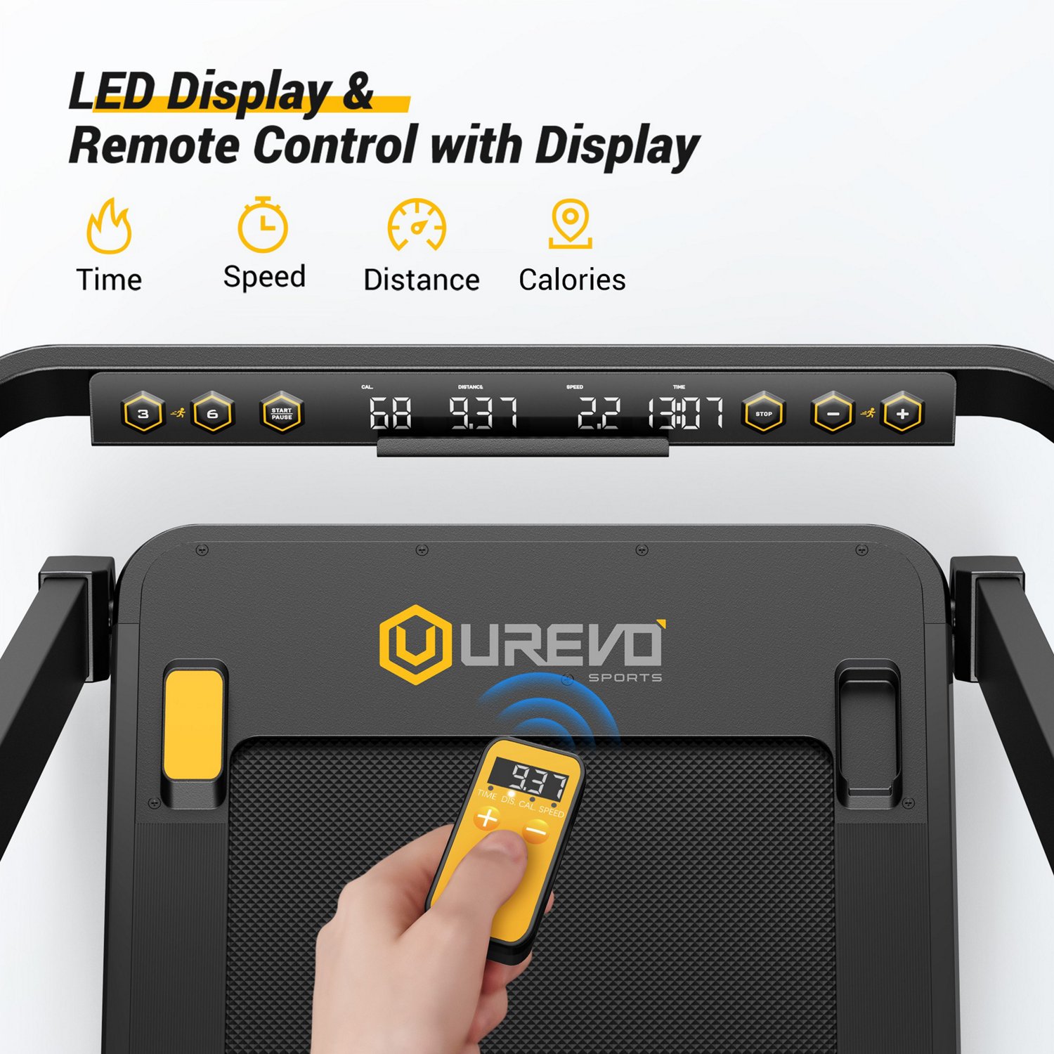 UREVO Strol 3-in-1 Foldable Treadmill with Removable Desk - view number 6