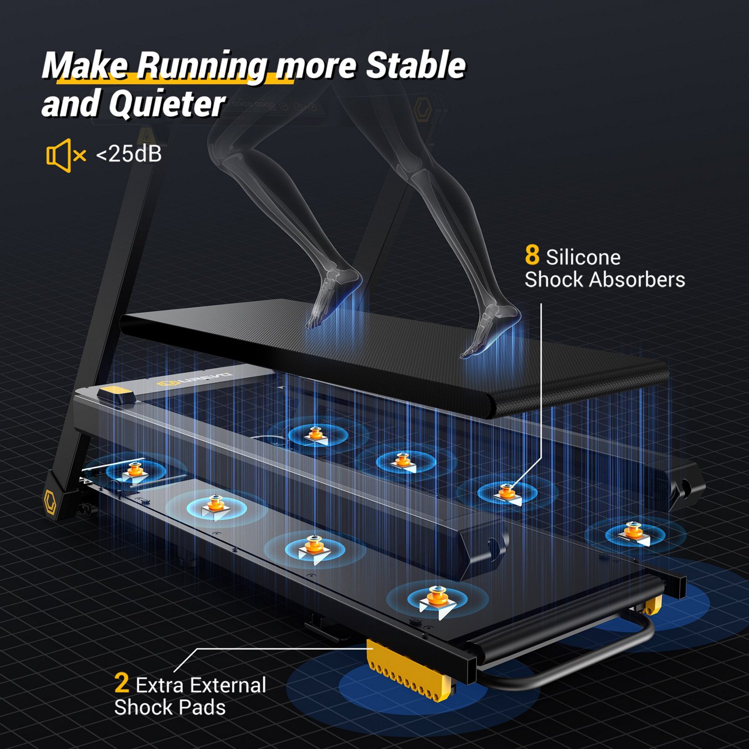 UREVO Strol 3-in-1 Foldable Treadmill with Removable Desk - view number 7