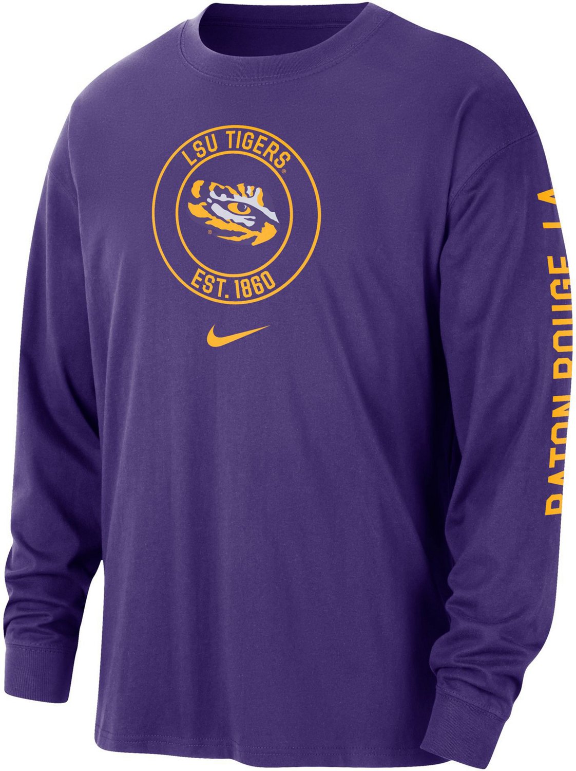 Nike Men's Louisiana State University MAX90 Heritage Long Sleeve Shirt ...