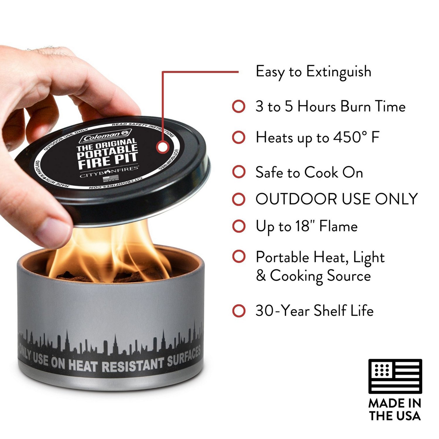 Coleman City Bonfires Mini Portable Fire Pit - view number 5