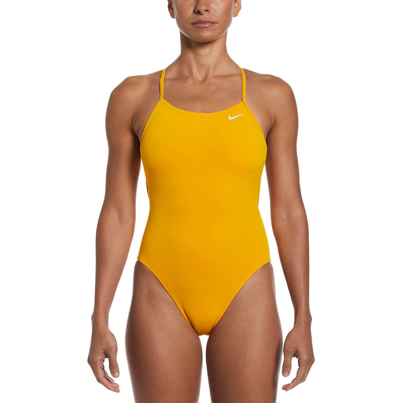 Nike Women's HydraStrong Solid Lace Up Tie Back 1-Piece Swimsuit                                                                 - view number 1