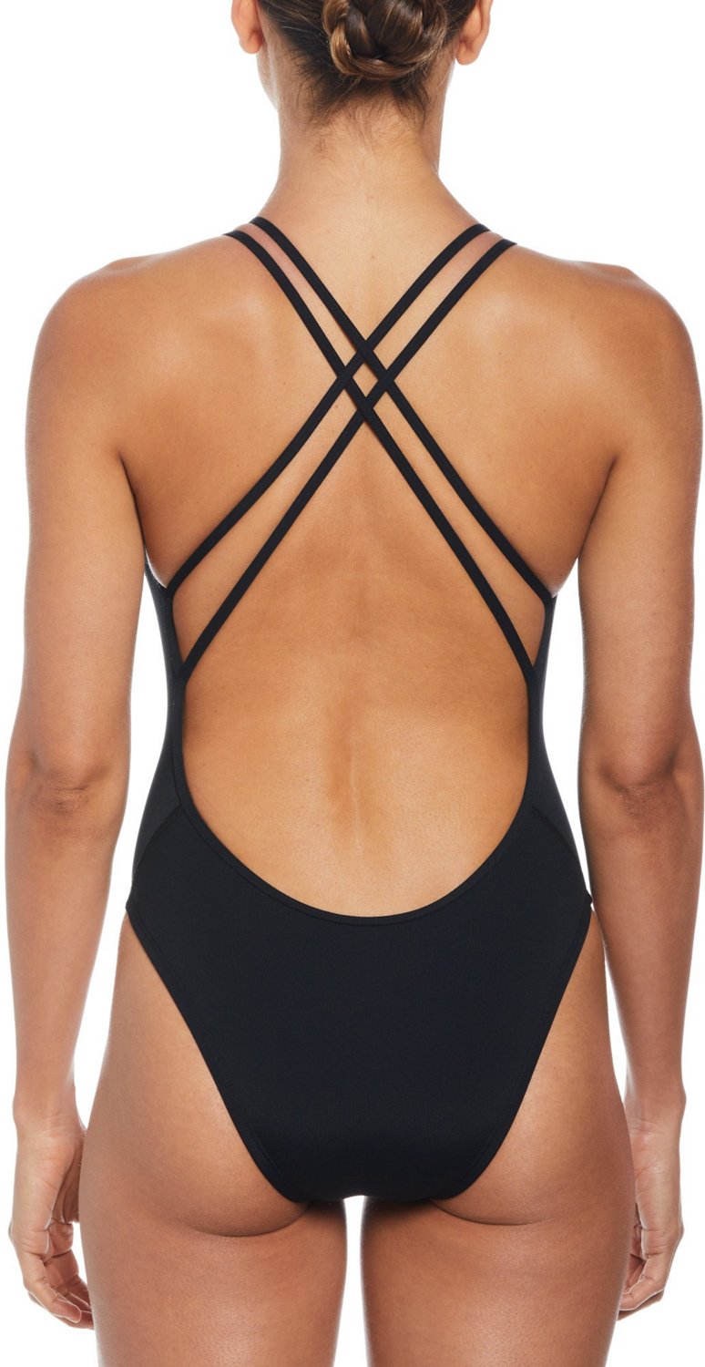 Nike Women's HydraStrong Spiderback One Piece Piece Swimsuit Academy