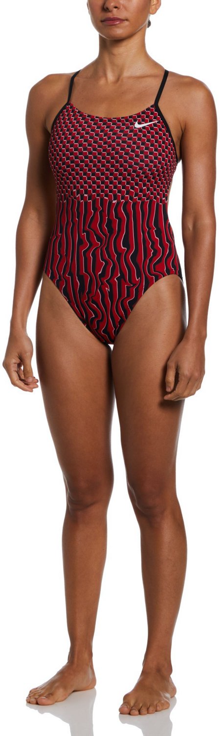 Nike Women's HydraStrong Drippy Check Cutout One Piece Swimsuit - view number 4