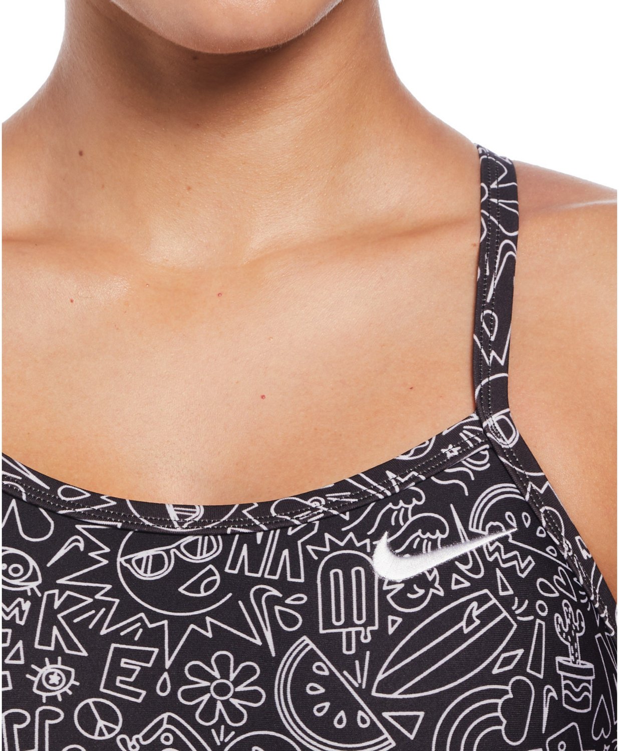 Nike Women's HydraStrong Multi-Print Racerback One Piece Swimsuit