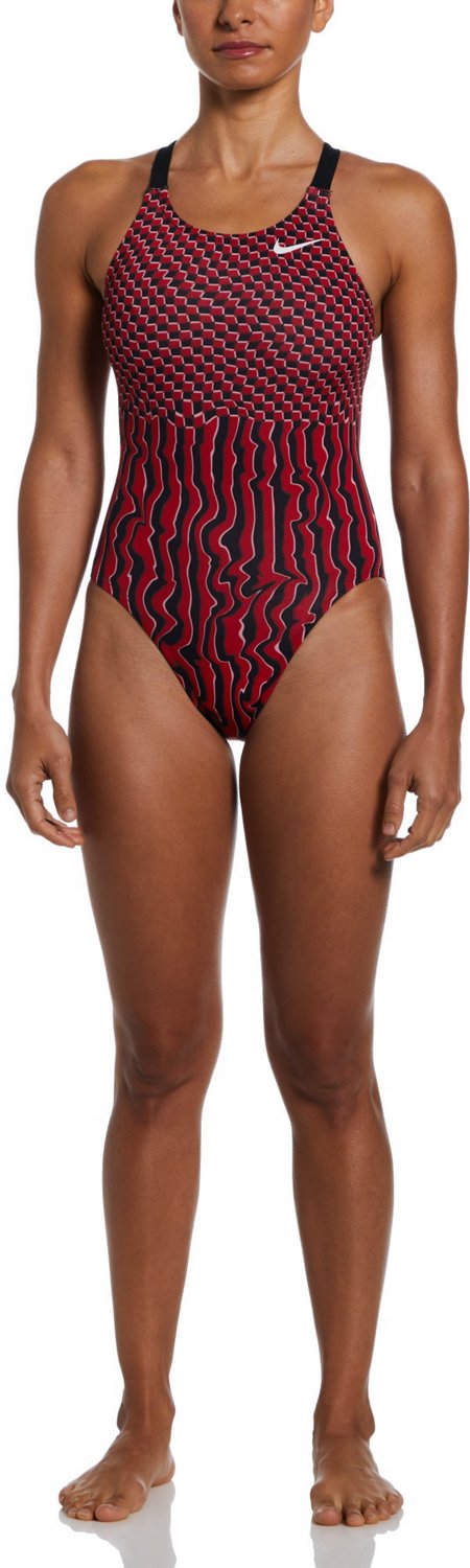 Nike Women's HydraStrong Drippy Check Fastback One Piece Swimsuit - view number 4
