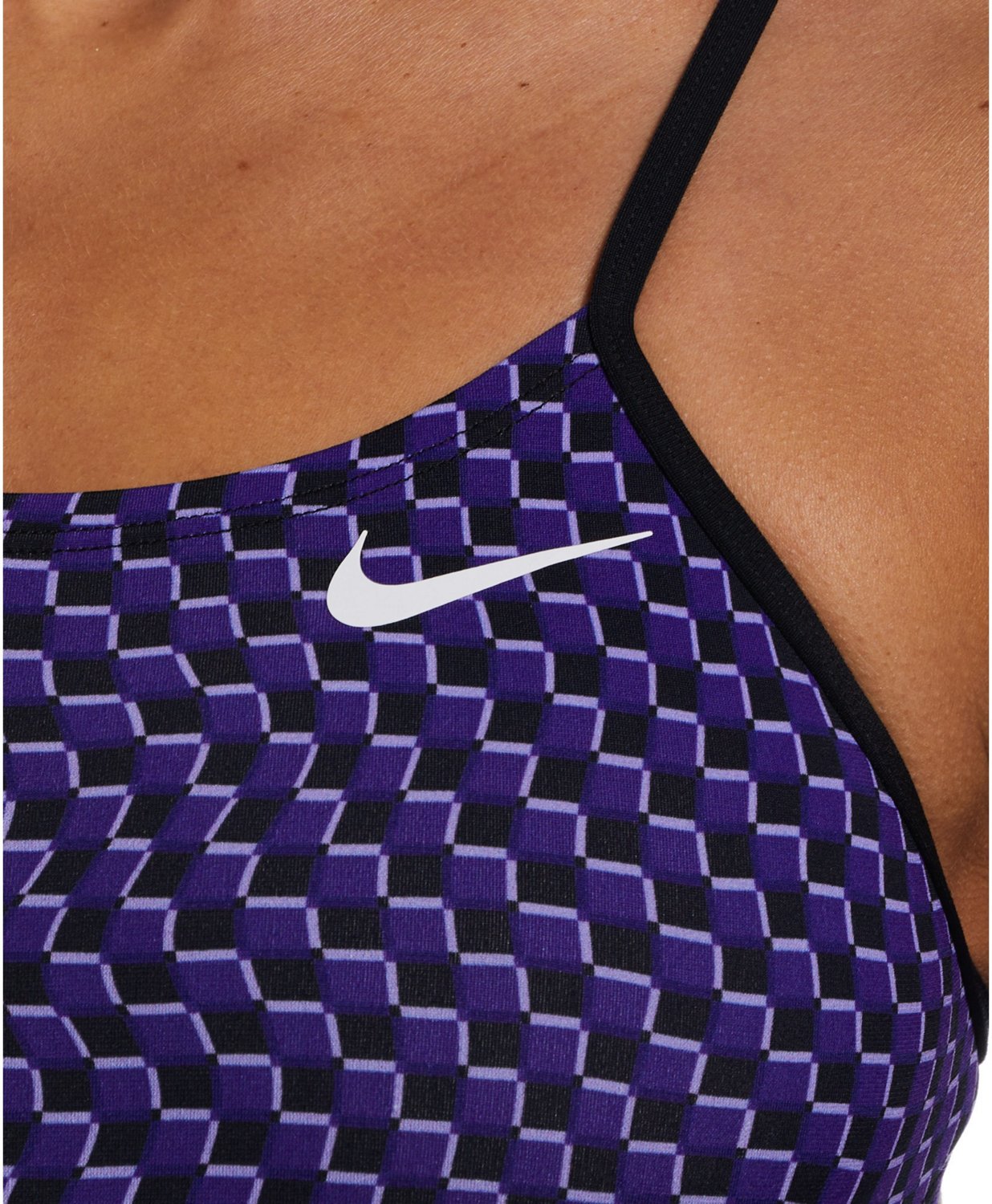 Nike Women's HydraStrong Drippy Check Cutout One Piece Swimsuit - view number 3