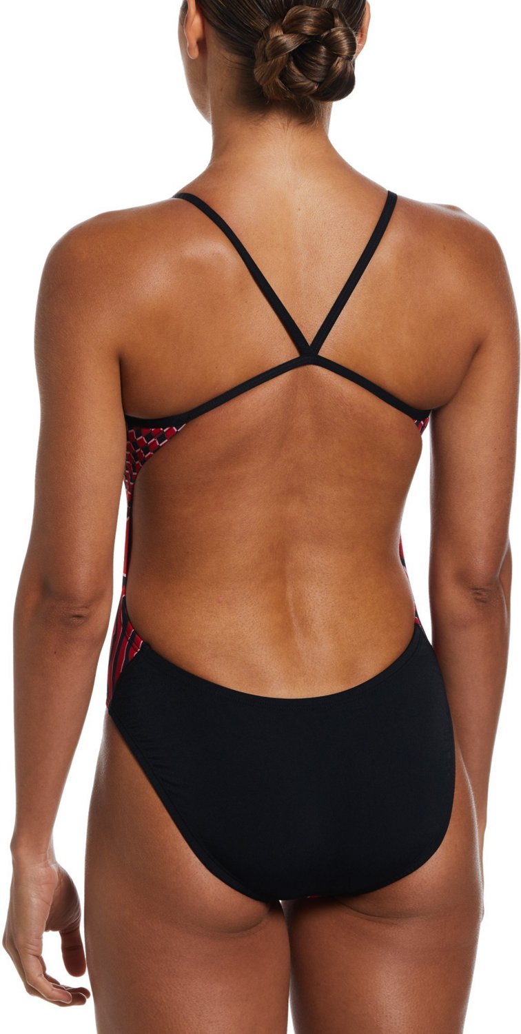Nike Women's HydraStrong Drippy Check Cutout One Piece Swimsuit - view number 2