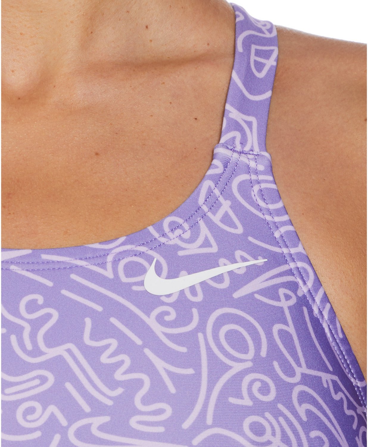 Nike Women's HydraStrong Multi Print Fastback One Piece Swimsuit                                                                 - view number 4