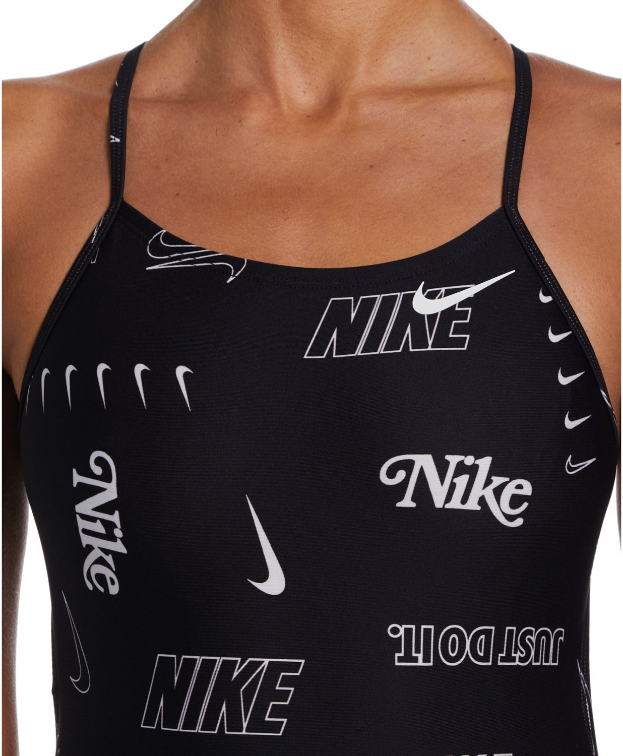 Nike Women's HydraStrong Multi Print Cutout One Piece Swimsuit