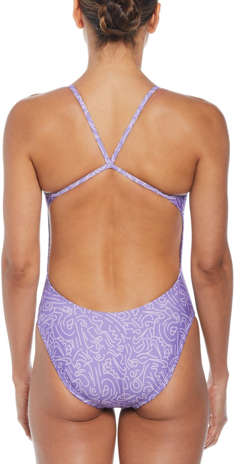 Nike Women's HydraStrong Multi Print Cutout One Piece Swimsuit - view number 2