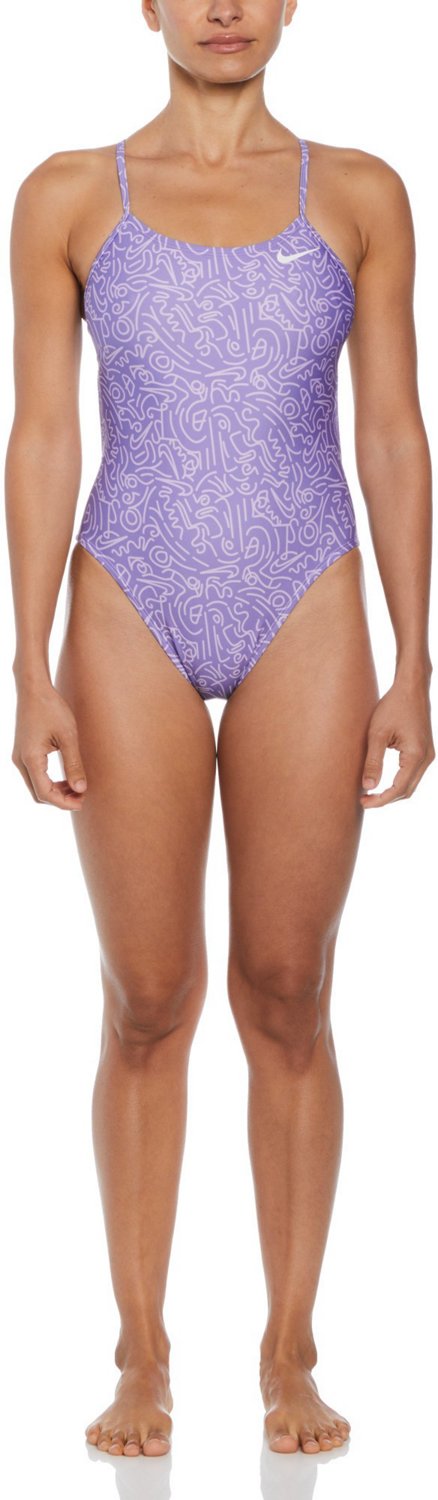 Nike Women's HydraStrong Multi Print Cutout One Piece Swimsuit - view number 3
