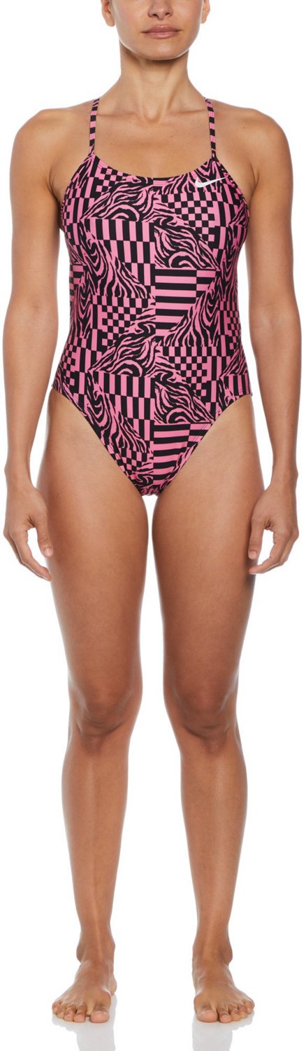 Nike Women's HydraStrong Multi Print Cutout One Piece Swimsuit - view number 3