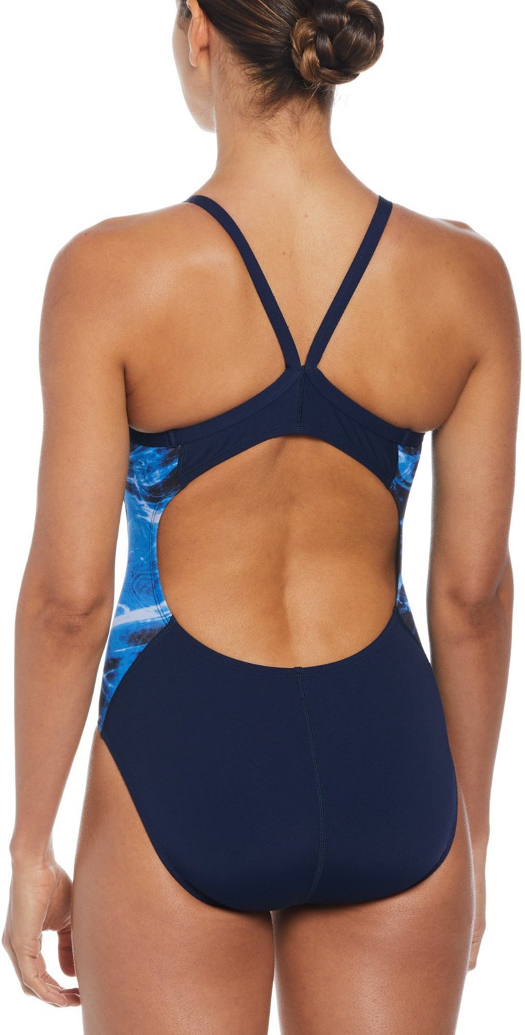 Nike Women's HydraStrong Multi Print Racerback Splice One Piece Swimsuit - view number 2