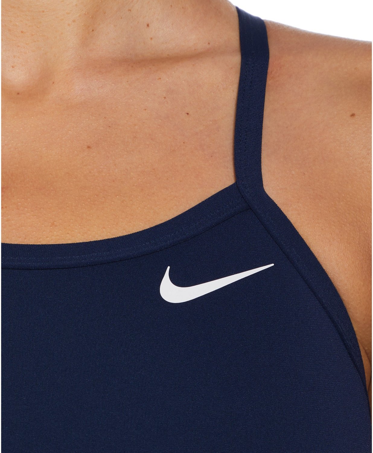 Nike Women's HydraStrong Multi Print Racerback Splice One Piece Swimsuit Academy