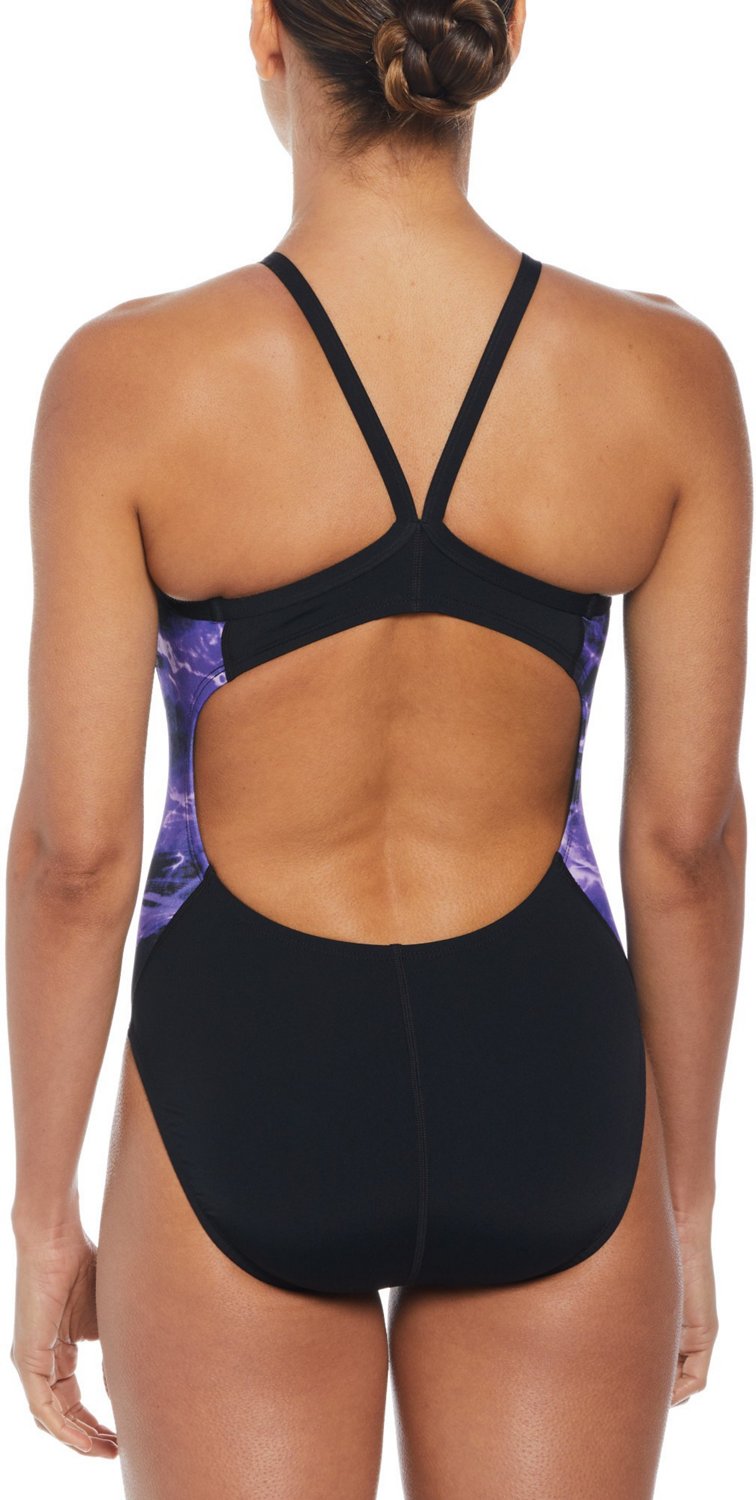 Nike Women's HydraStrong Multi Print Racerback Splice One Piece Swimsuit - view number 2