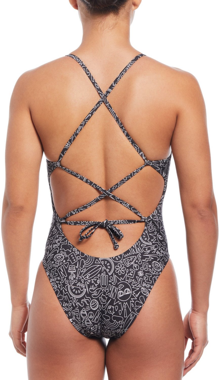 Nike Women's HydraStrong Multi-Print Lace Up Tie Back One Piece Piece Swimsuit - view number 2