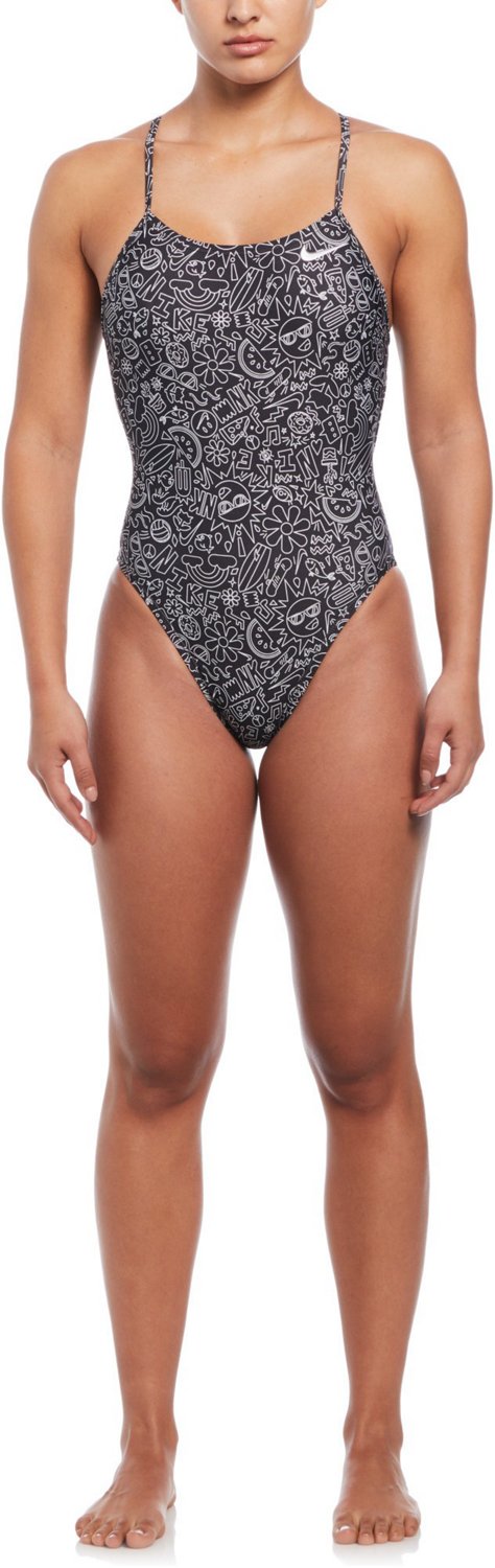 Nike Women's HydraStrong Multi-Print Lace Up Tie Back One Piece Piece Swimsuit - view number 3
