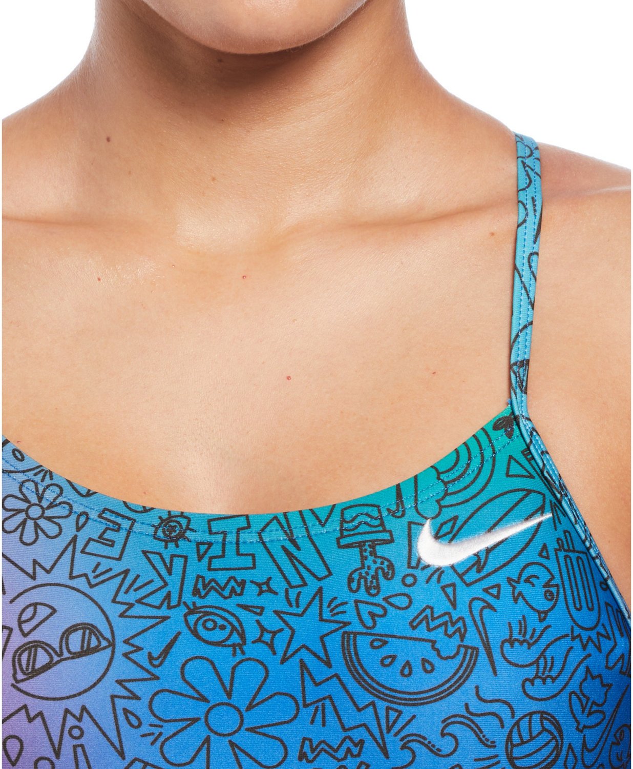 Nike Women's HydraStrong Multi-Print Lace Up Tie Back One Piece Piece Swimsuit - view number 4