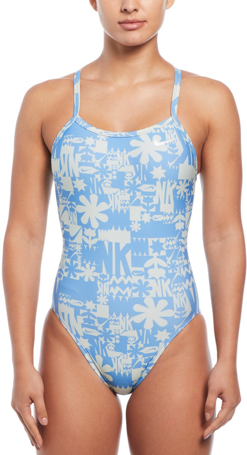 Nike HydraStrong Ladies Printed Spiderback One Piece-Warm Multi (Size 30)