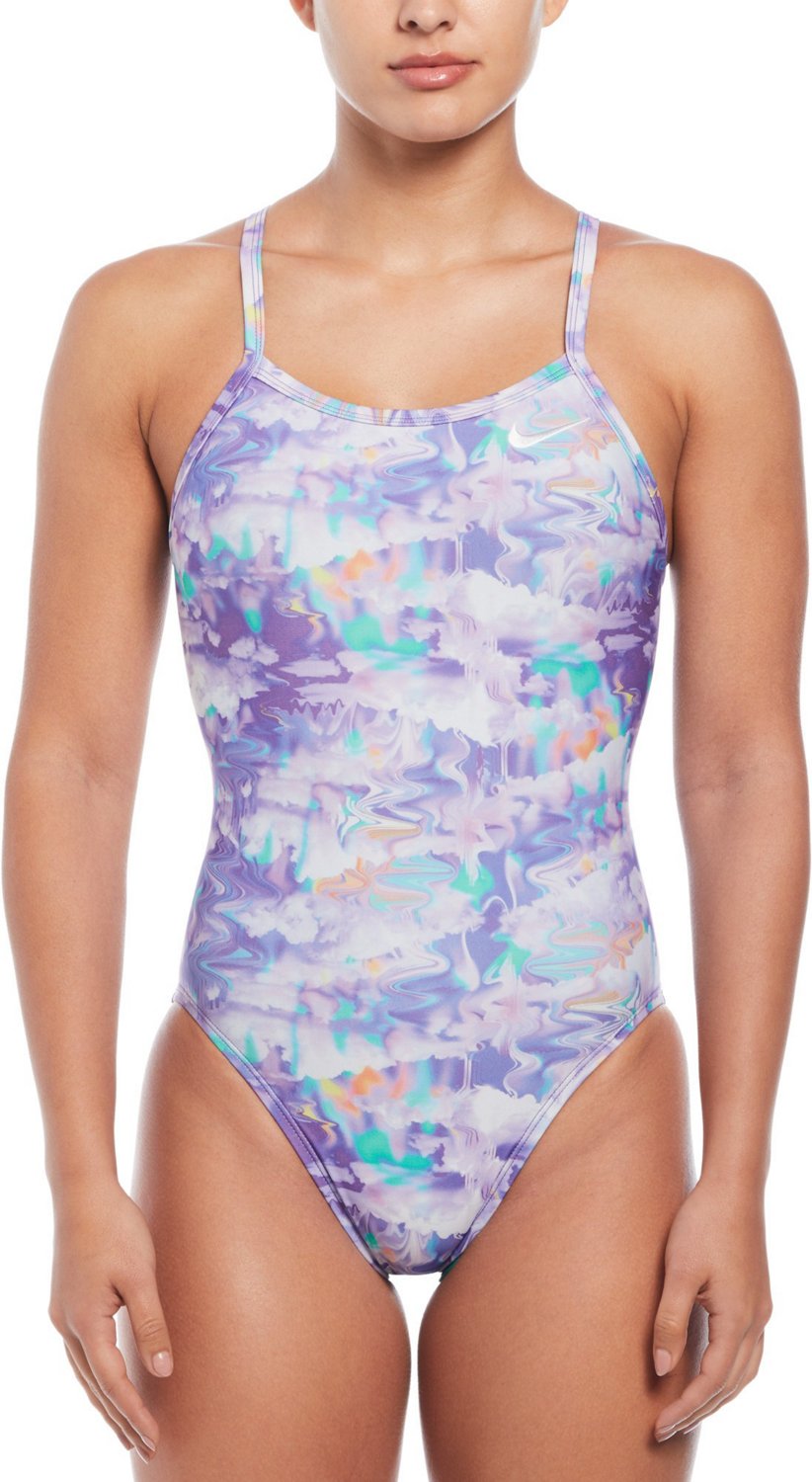 Nike Women's HydraStrong Multi-Print Racerback One Piece Piece Swimsuit