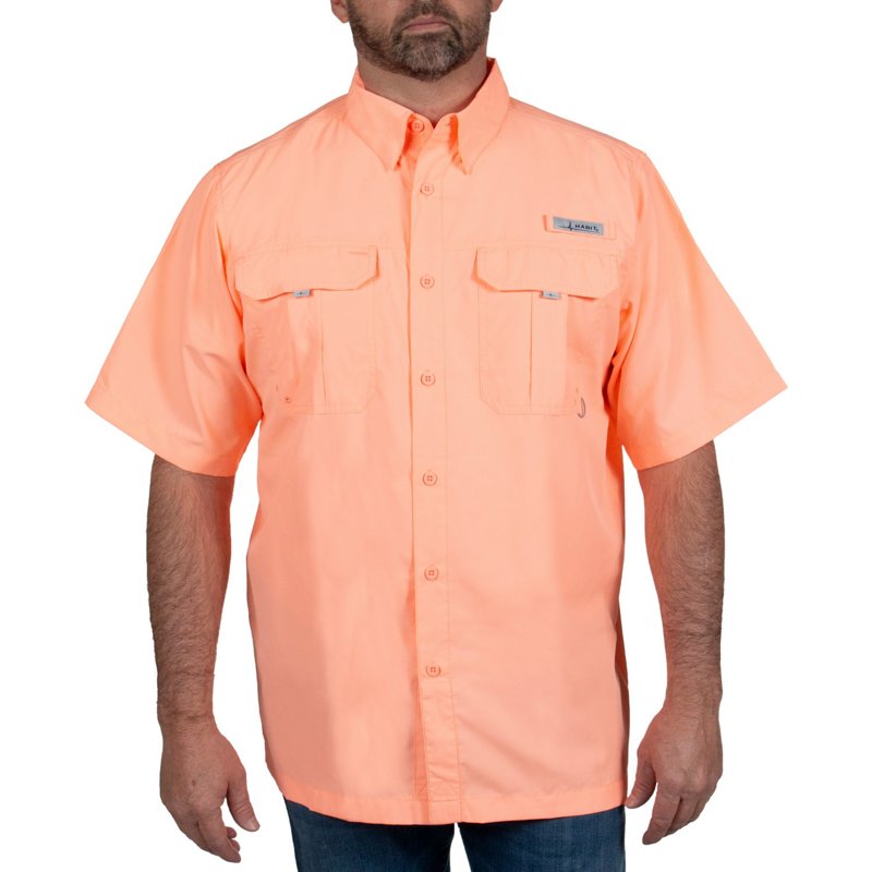 Habit Men's Fourche Mountain River Guide Fishing Shirt Spiked Peach, Large - Men's Fishing Tops at Academy Sports