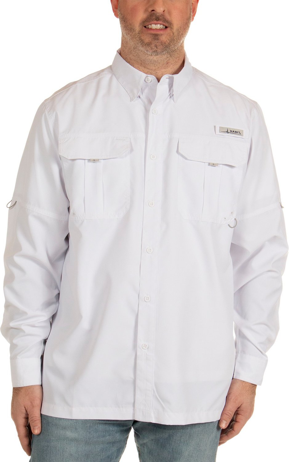 Habit Men's Fourche Mountain River Guide Long Sleeve Fishing Shirt
