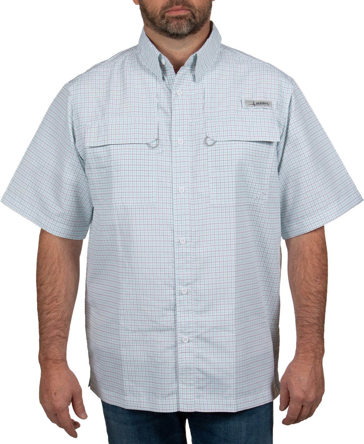 Habit Men's Skirr River Short Sleeve River Guide Fishing Shirt | Academy