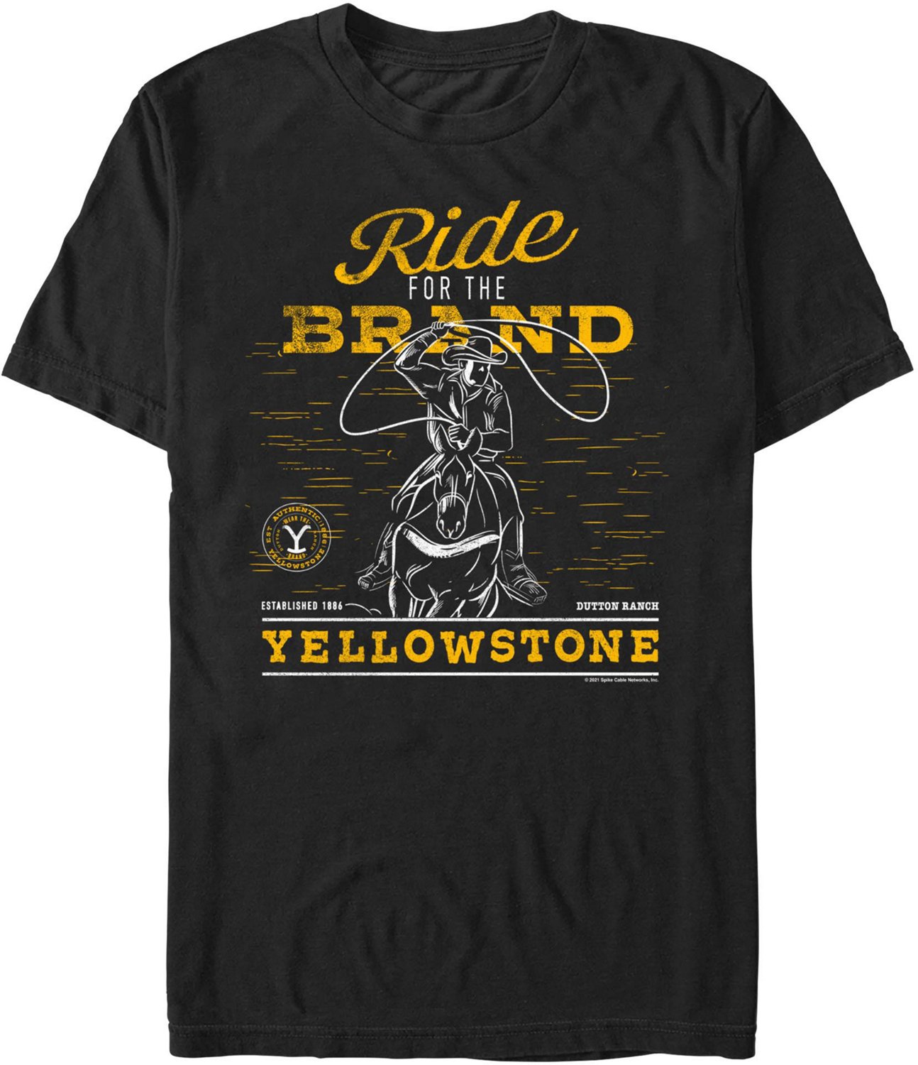 Mad Engine Yellowstone Men's Ride For Brand Short Sleeve T-shirt
