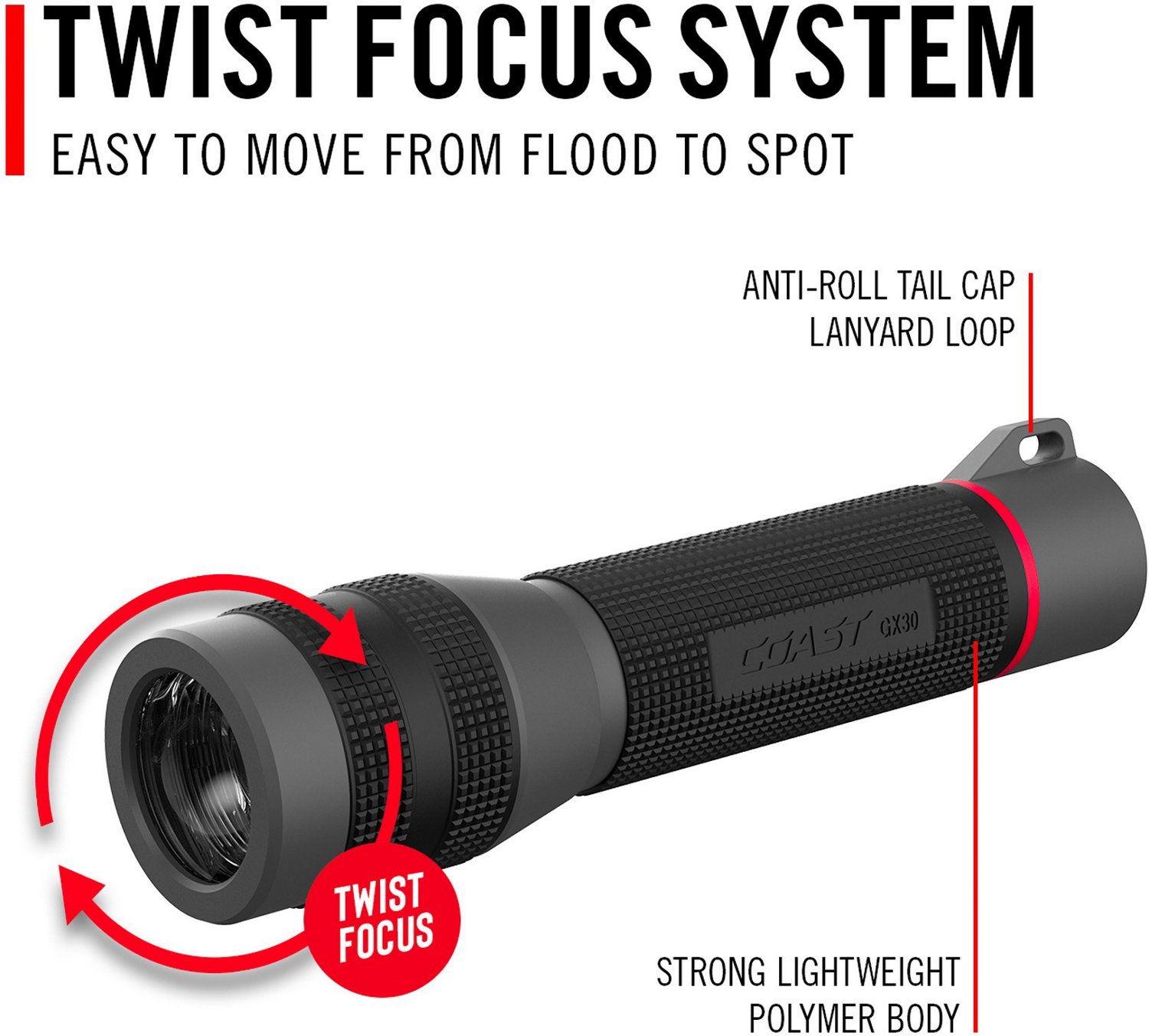 Coast GX30 Waterproof 2,000 Lumen Flashlight                                                                                     - view number 4