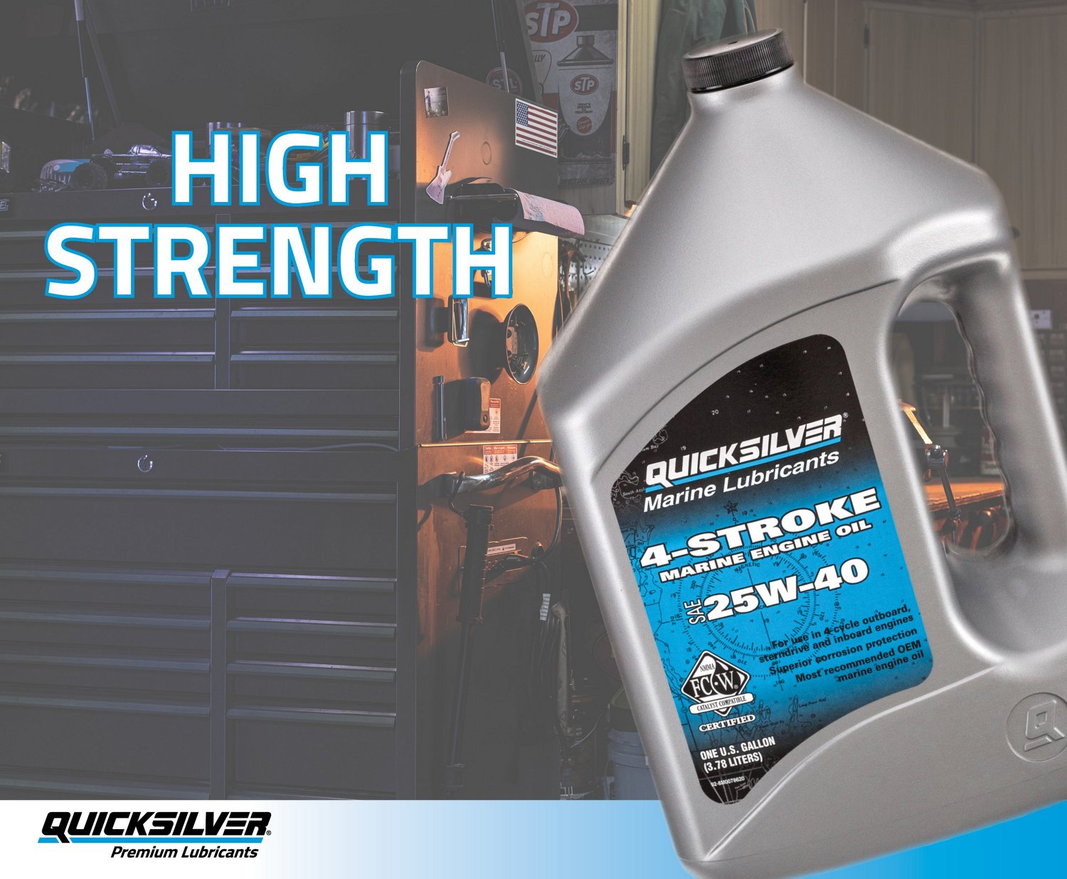 Quicksilver 25W-40 4-Stroke Marine Engine Oil                                                                                    - view number 3