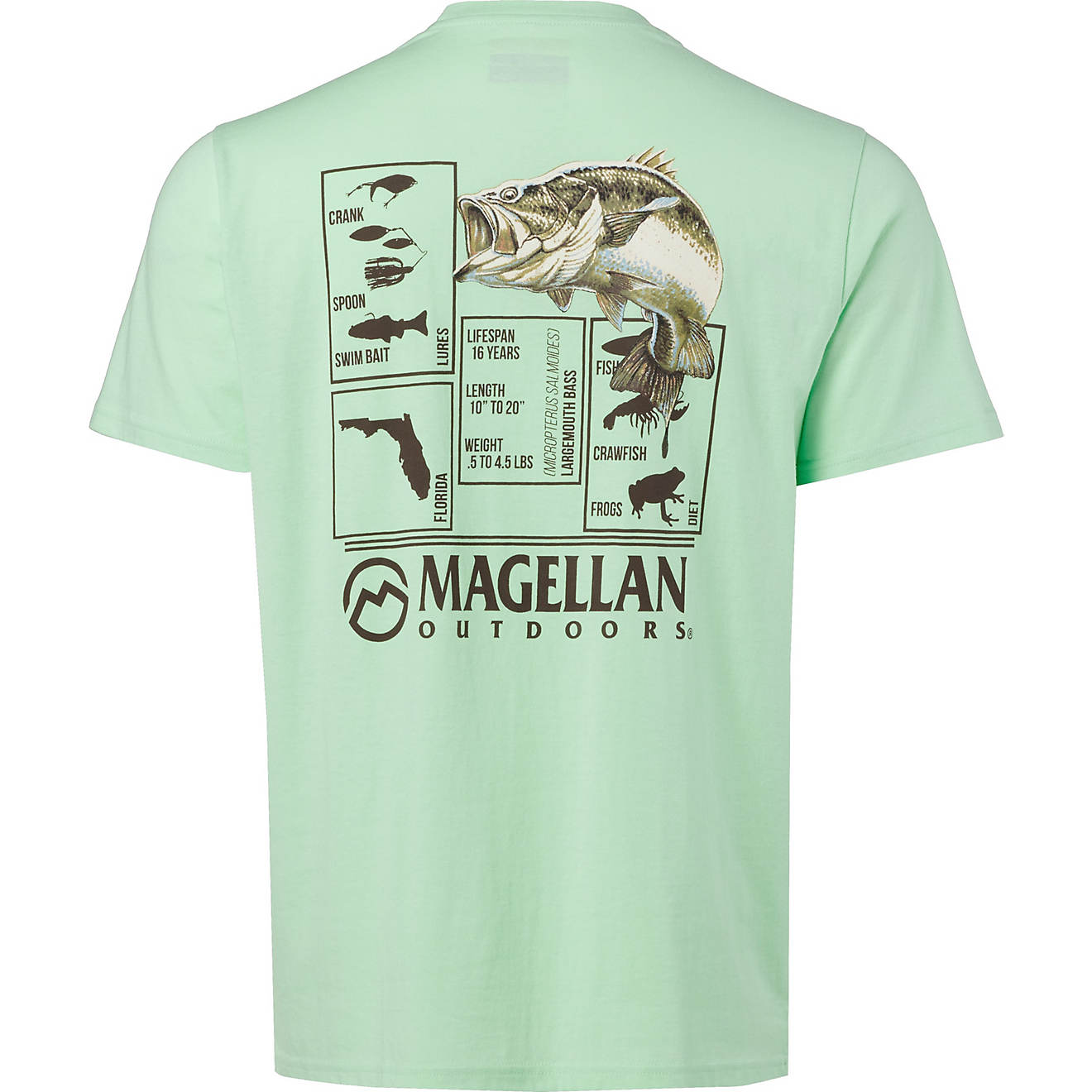 Magellan Outdoors Men's Florida LARGEMOUTH BASS  Short Sleeve Graphic T-shirt                                                    - view number 1