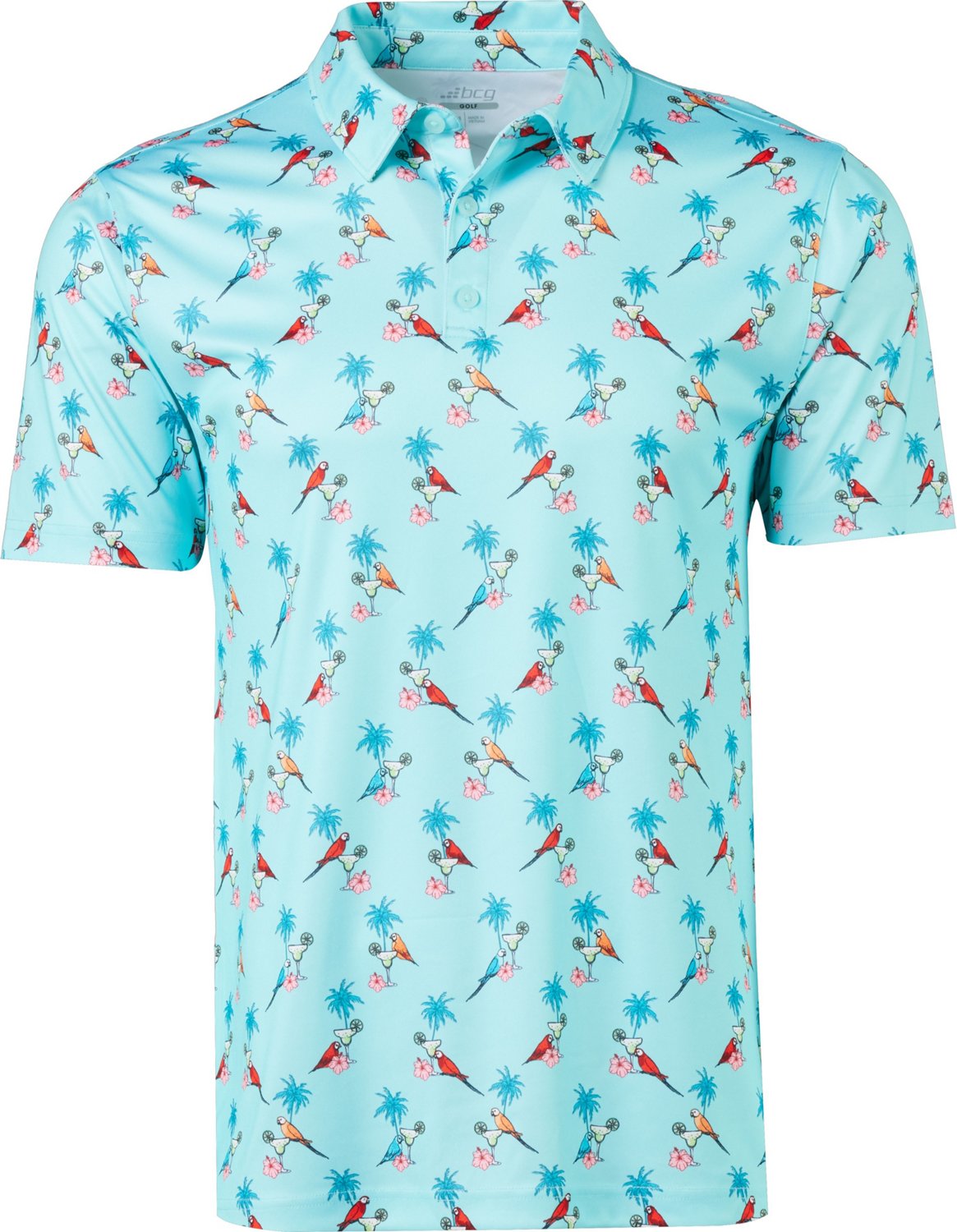BCG Men's Golf Parrot Drink Polo Shirt