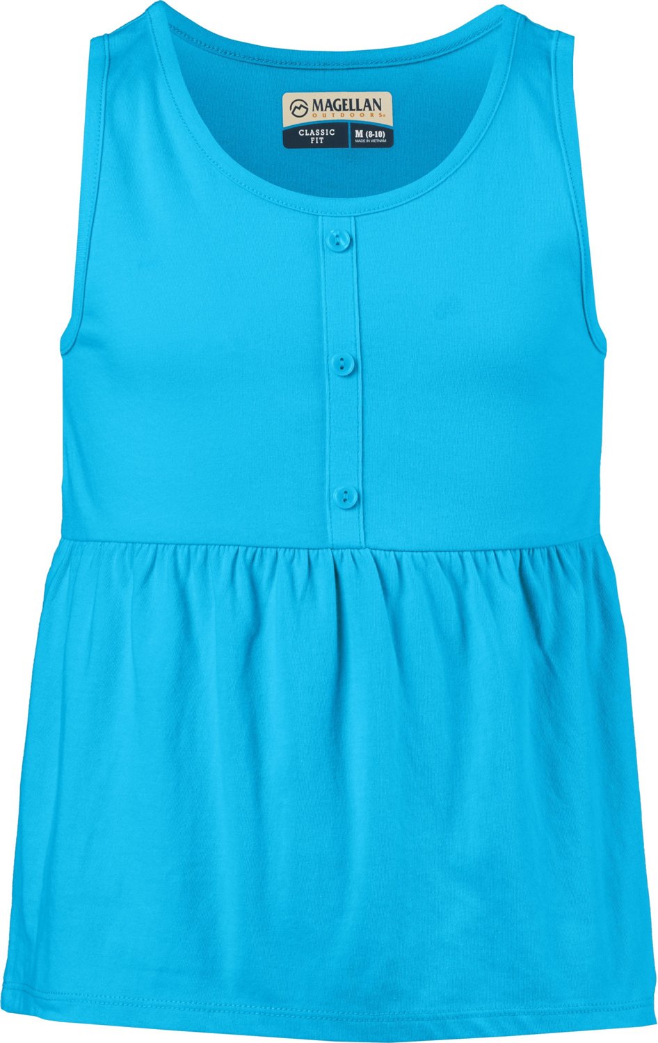 Magellan Outdoors Girls' Southern Summer Knit Button Tank Top | Academy