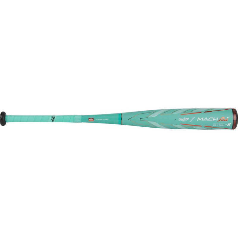 Rawlings 2024 MACH AI SL USSSA Baseball Bat -8 Turquoise/Aqua - Bbcor/Senior Bats at Academy Sports