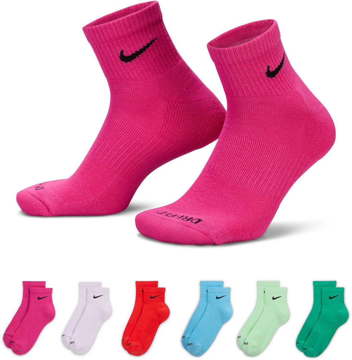 Neon pink nike socks best sale