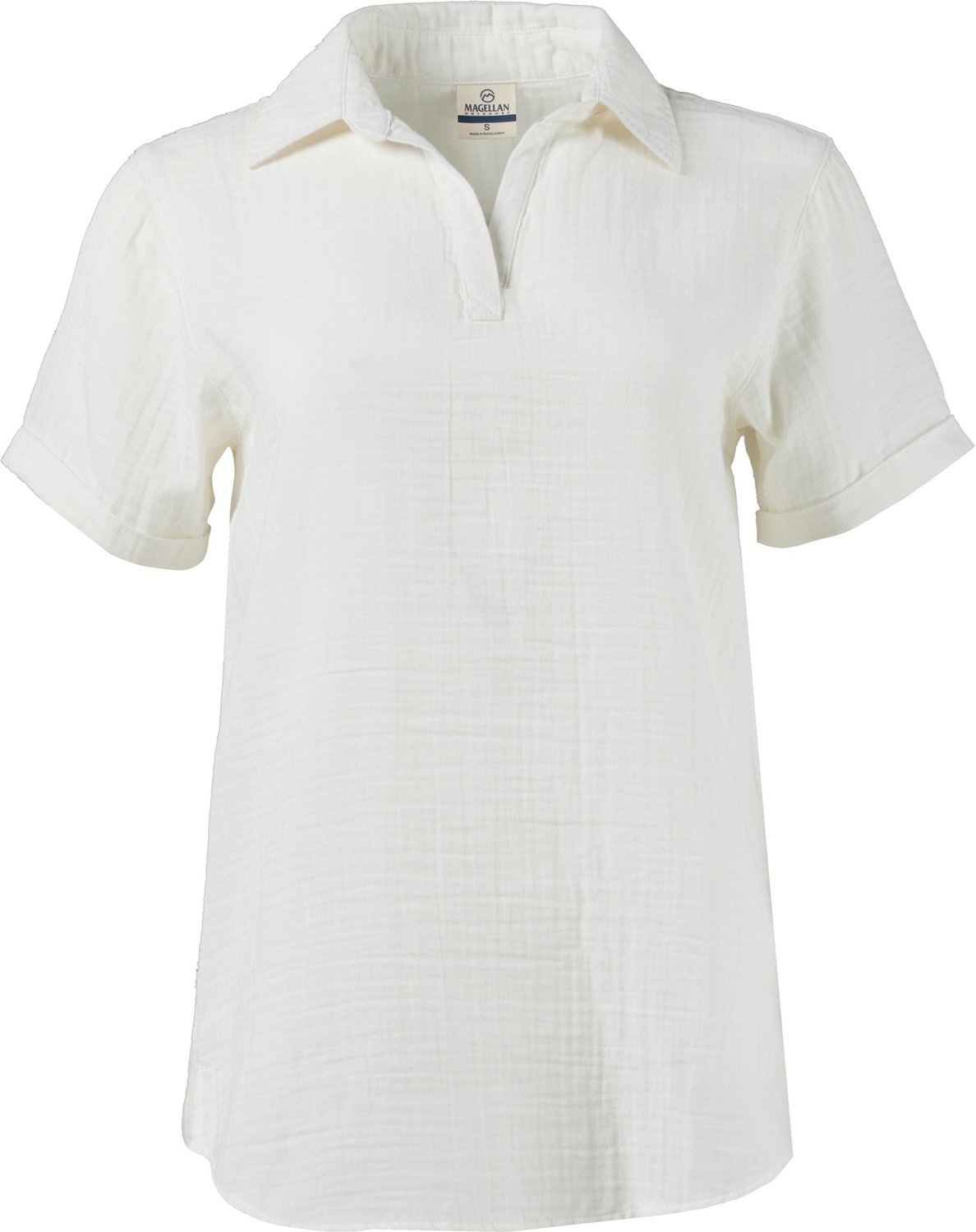 Magellan Outdoors Women's Happy Camper Short Sleeve Camp Shirt - view number 3