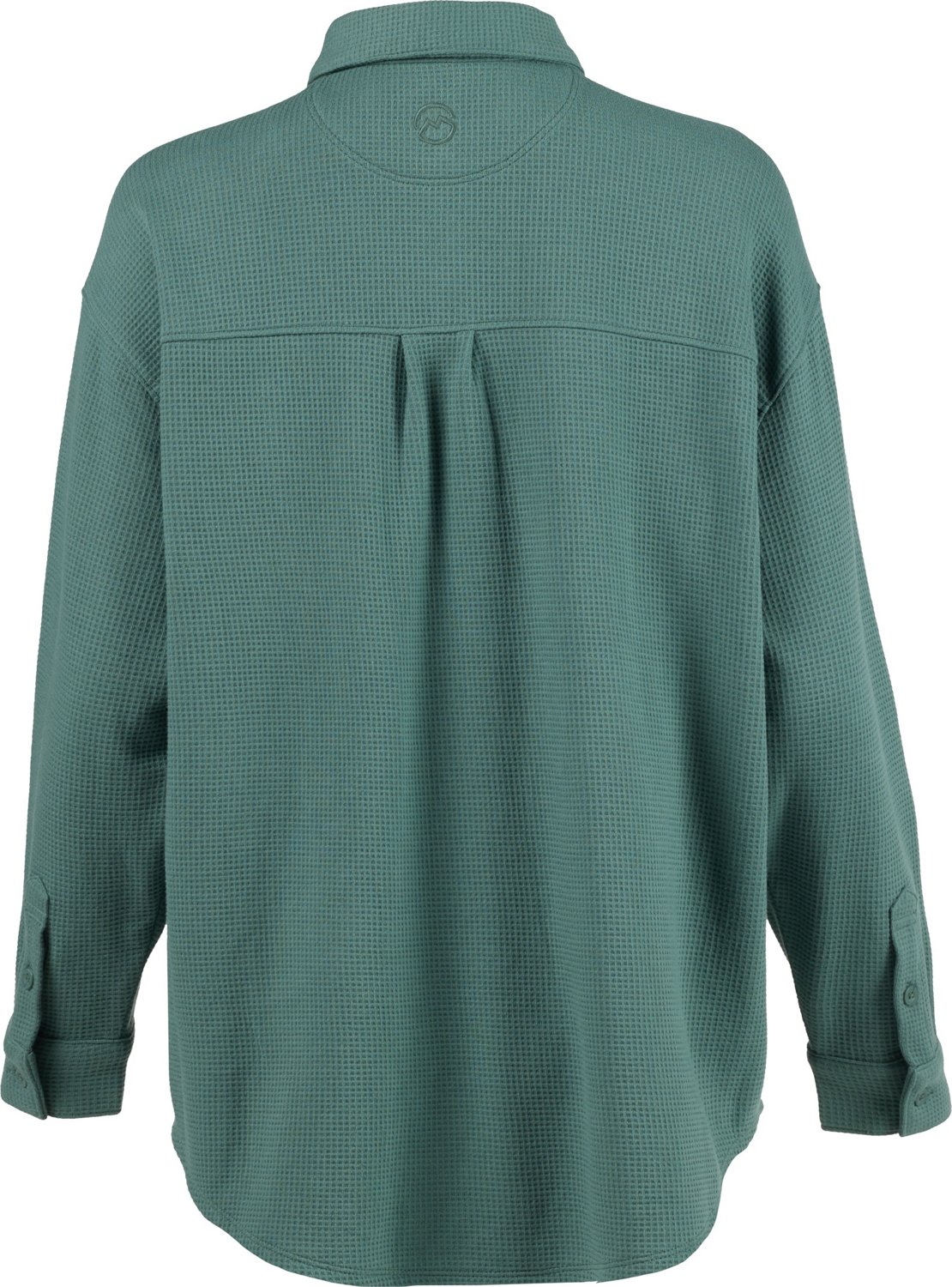 Magellan Outdoors Women's Happy Camper Oversized Waffle Shirt Jacket                                                             - view number 6