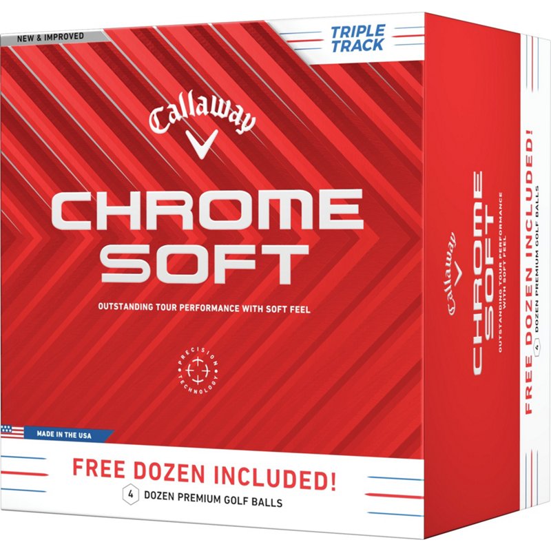 Callaway Chrome Soft Triple Track Golf Balls 48-Pack White - Golf Balls at Academy Sports