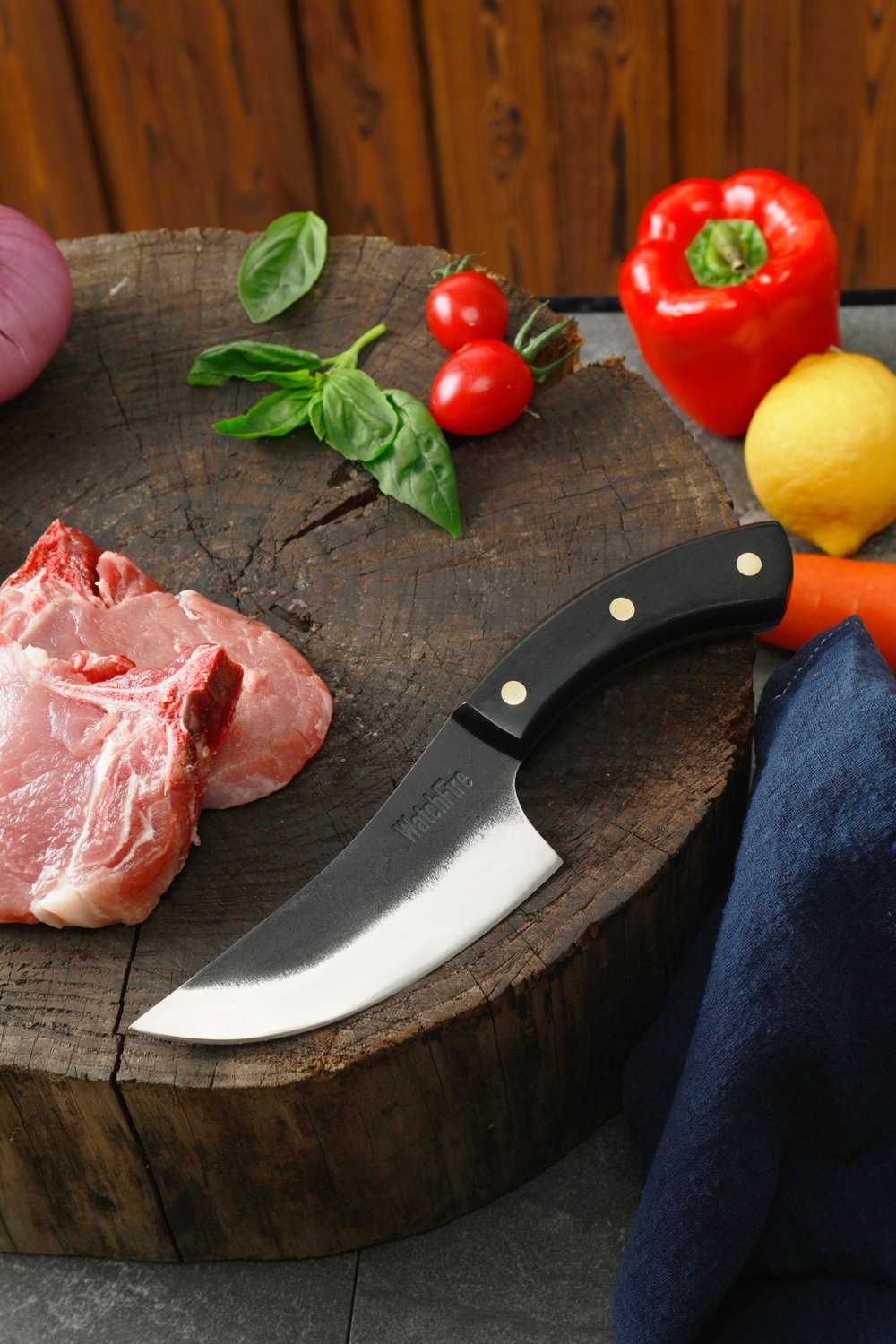 WatchFire Bosna 4.75 in Butcher Knife with Sheath - view number 3