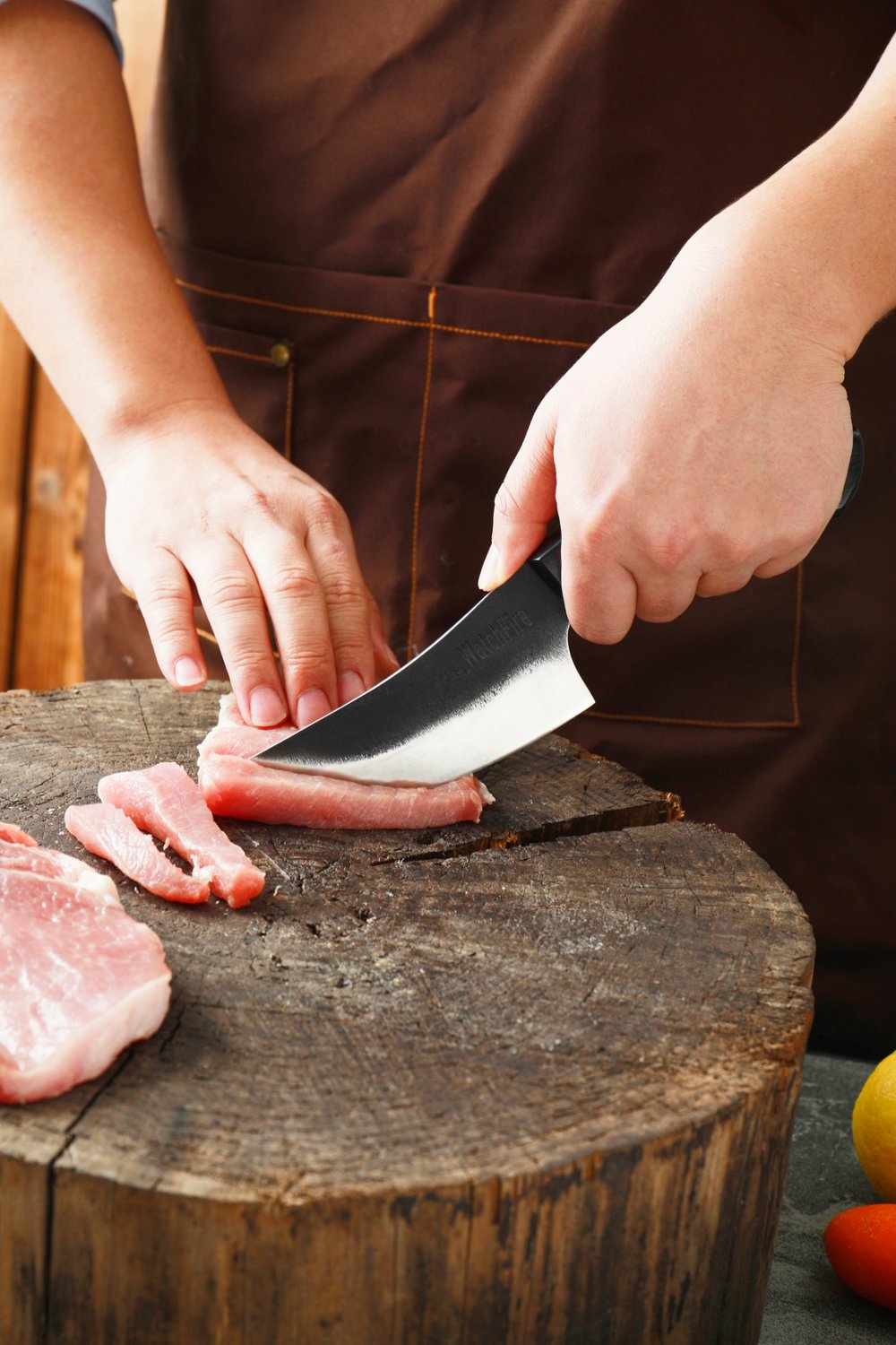 WatchFire Bosna 4.75 in Butcher Knife with Sheath - view number 6