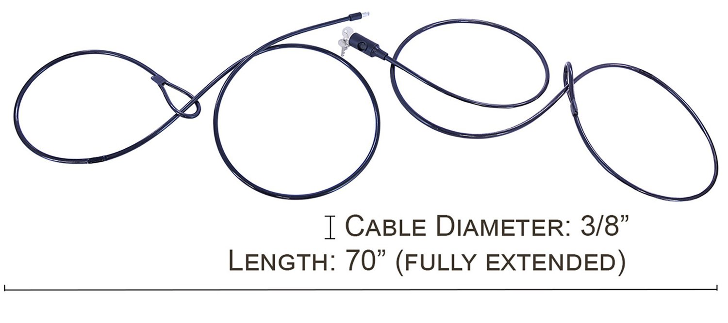 Malone Auto Racks Lariat Universal Kayak/Canoe Two-Piece Cable Lock                                                              - view number 2