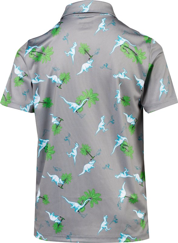 BCG Boys' Golf Dino Printed Polo Shirt