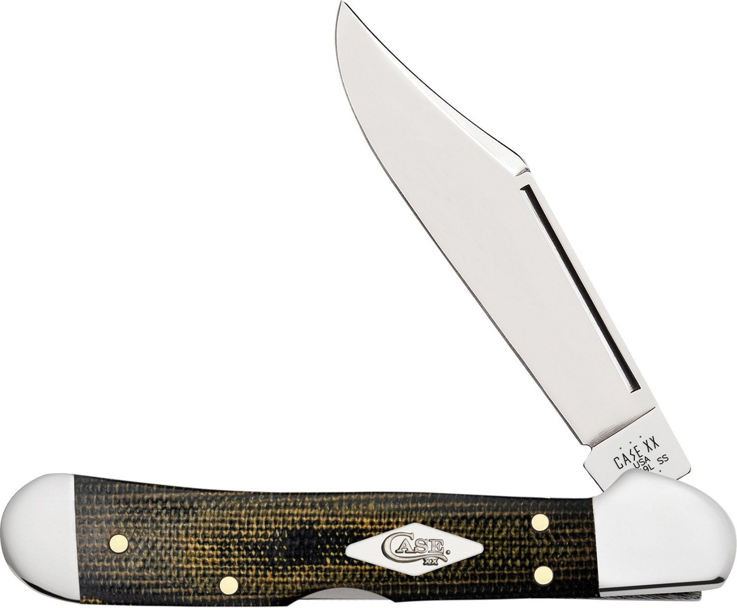 Case Cutlery Mini Copperlock Micarta Pocket Knife                                                                                - view number 1