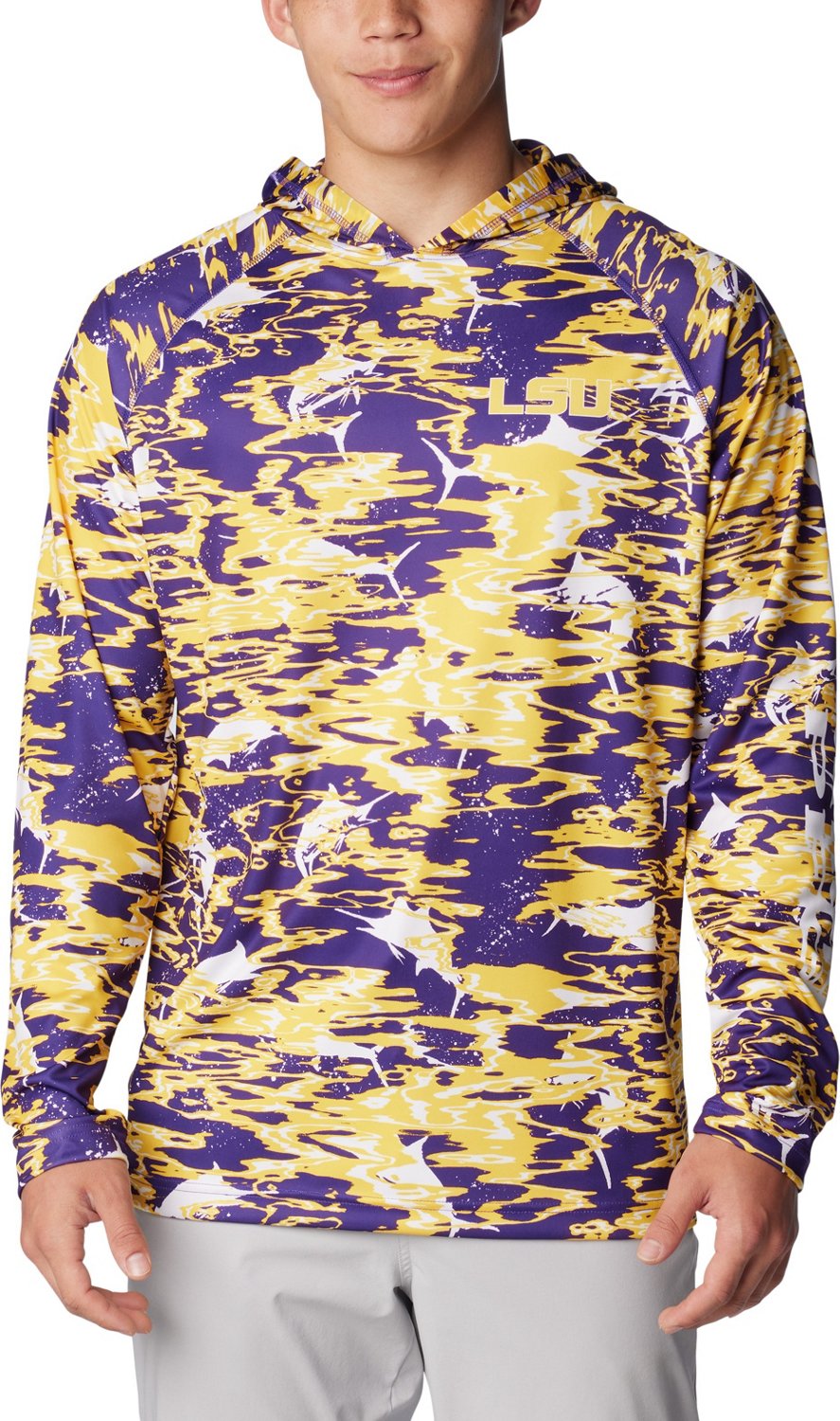 Columbia Sportswear Men's Louisiana State University Rippled Super Terminal Tackle Hoodie                                        - view number 1