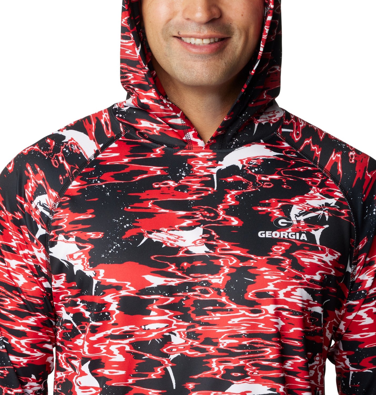 Columbia Sportswear Men's University of Georgia Rippled Super Terminal Tackle Hoodie                                             - view number 4