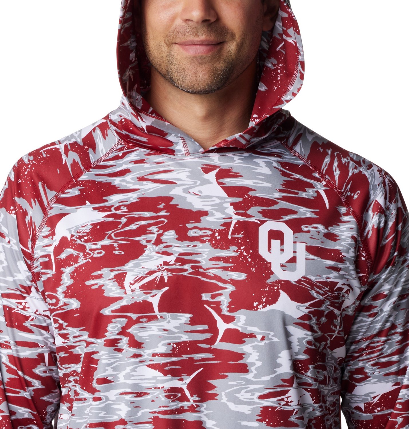 Columbia Sportswear Men's University of Oklahoma Rippled Super Terminal Tackle Hoodie  - view number 4