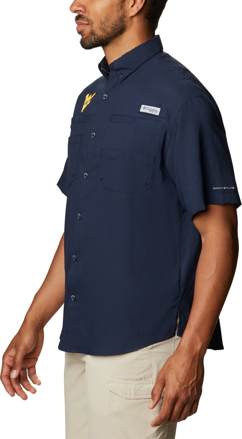 Columbia Sportswear Men's West Virginia University PFG Tamiami Button Down Shirt                                                 - view number 3
